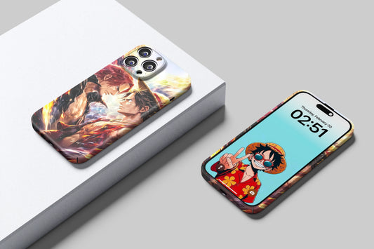 Luffy & Shanks The Promise Fulfilled | One Piece 3D Printed Anime Phone Case