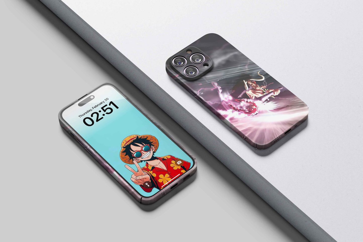 Luffy faced Hell Kaido's Thunder Bagua | One Piece 3D Printed Anime Phone Case