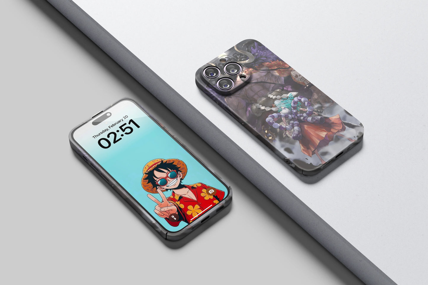 Yamato VS Kaido Blood And Freedom | One Piece 3D Printed Anime Phone Case