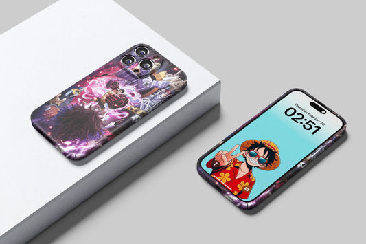 Luffy & Worst Generation Fighting Kaido | One Piece 3D Printed Anime Phone Case