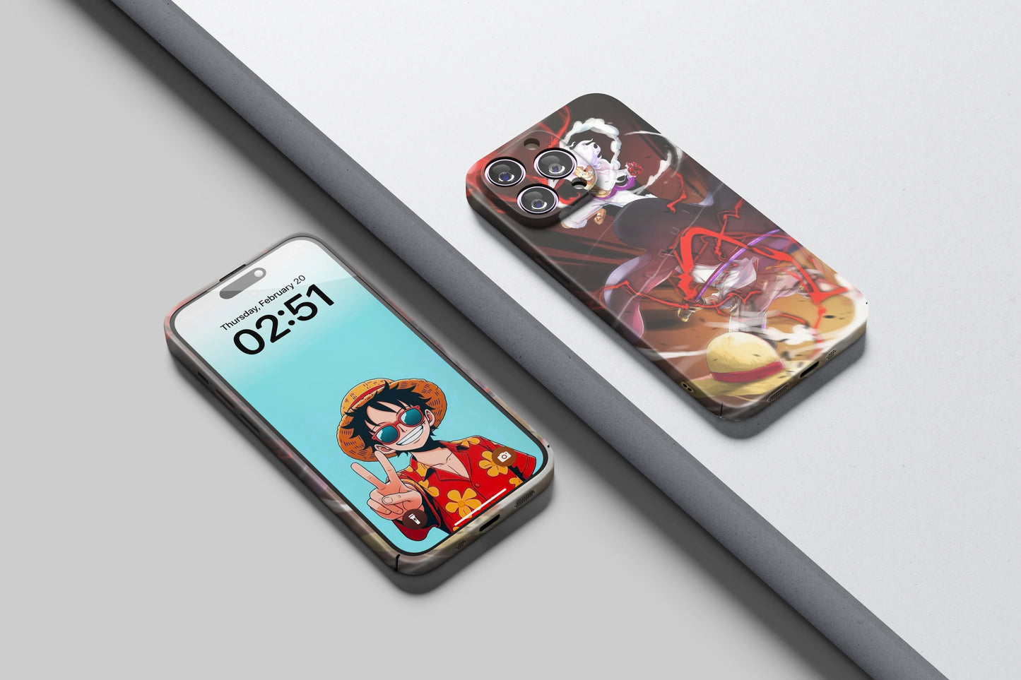 Luffy VS Shanks | One Piece 3D Printed Anime Phone Case