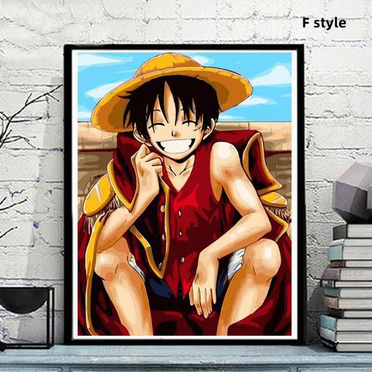 Luffy / Zoro / Nami Handsome Handicraft Doodle Digital Oil Painting