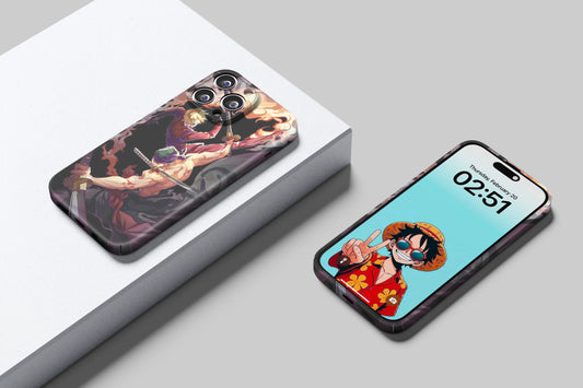 Zoro & Sanji In Action | One Piece 3D Printed Anime Phone Case