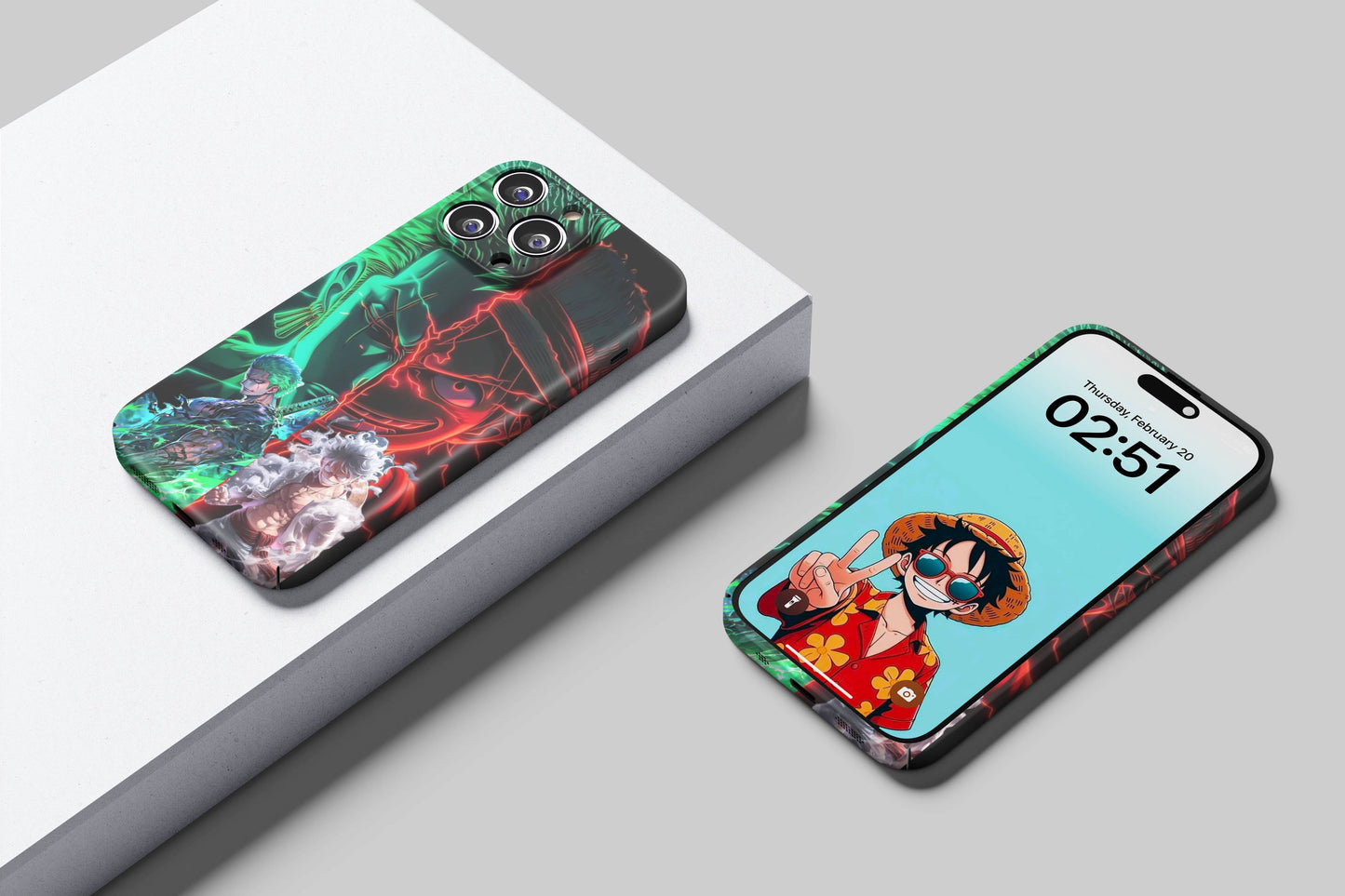 Luffy & Zoro Unstoppable Force | One Piece 3D Printed Anime Phone Case
