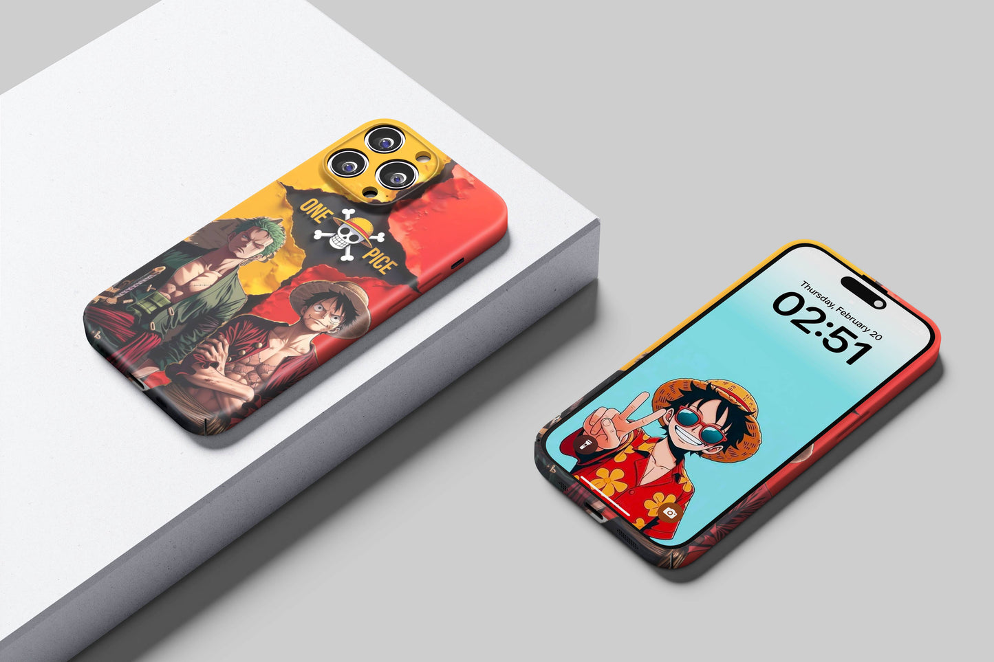Luffy & Zoro Heaven & Hell | One Piece 3D Printed Anime Phone Case