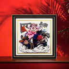 Four Emperors handsome cartoon handicraft 3D drawing