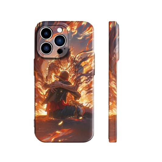 Ace And Luffy's Fire Of Brotherhood | One Piece 3D Printed Anime Phone Case