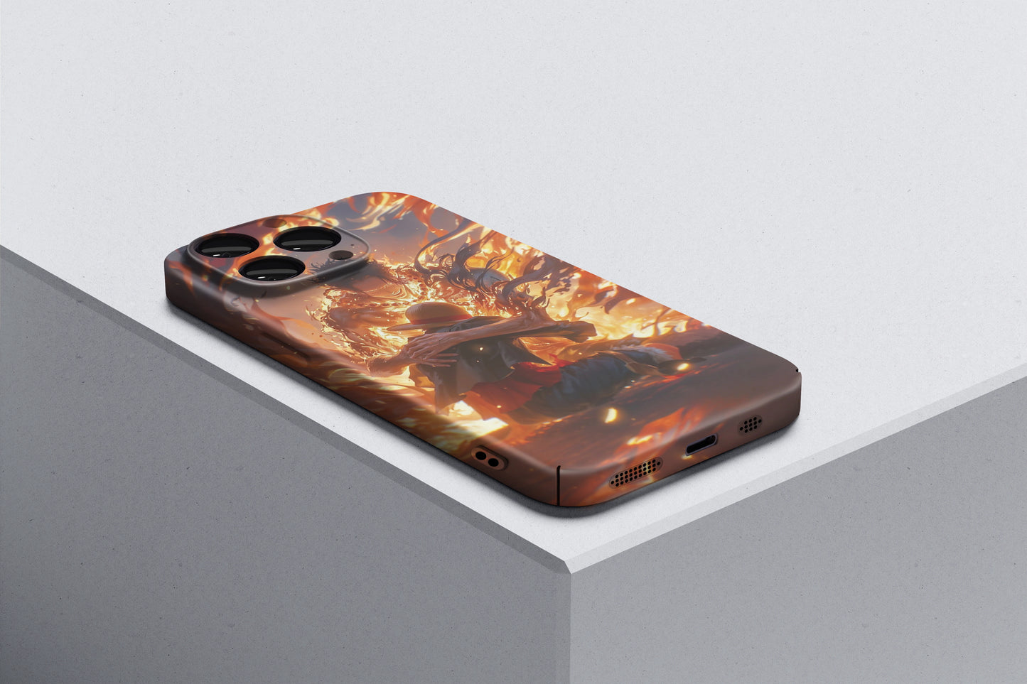 Ace And Luffy's Fire Of Brotherhood | One Piece 3D Printed Anime Phone Case