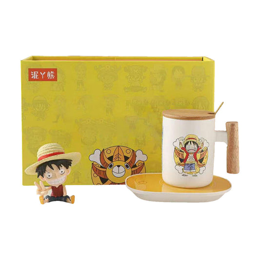 Luffy / Chopper / Zoro / Sanji Mug Gift Box Set Ceramic Mug With Lid Spoon