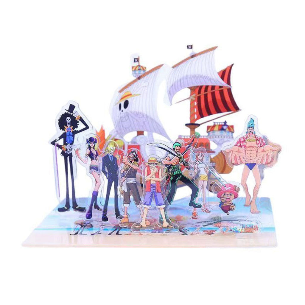 Décoration figurine acrylique sur socle Luffy, les pirates au chapeau de paille