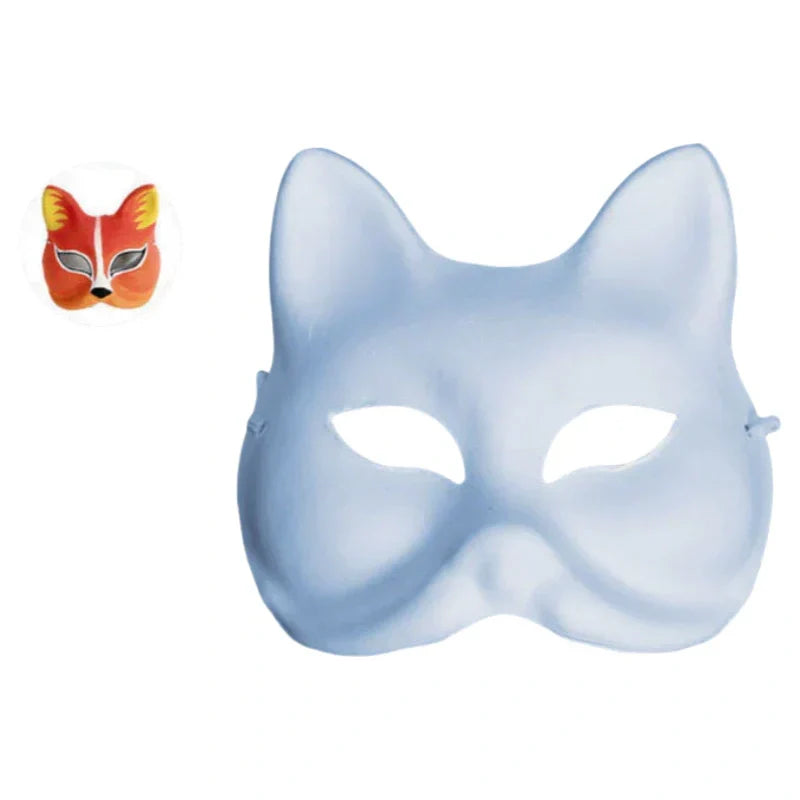 Masque de renard Kamado Tanjirou, style dessin animé mignon, fait à la main, bricolage