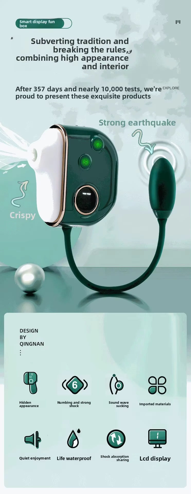 Trousse de relaxation personnelle portable double fonction, ensemble de massage en silicone souple à écran LCD avec étui de rangement à chargement magnétique, accessoire de soin quotidien silencieux et étanche
