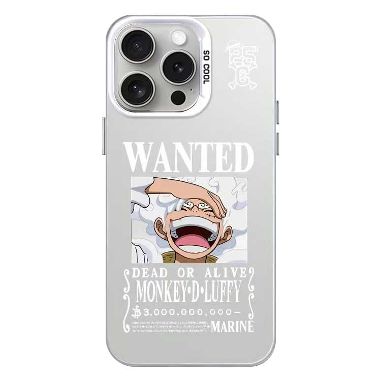 One Piece Monkey D Luffy Gear 5 Wanted Poster Phone Case, Laser Gradient Shockproof iPhone Case