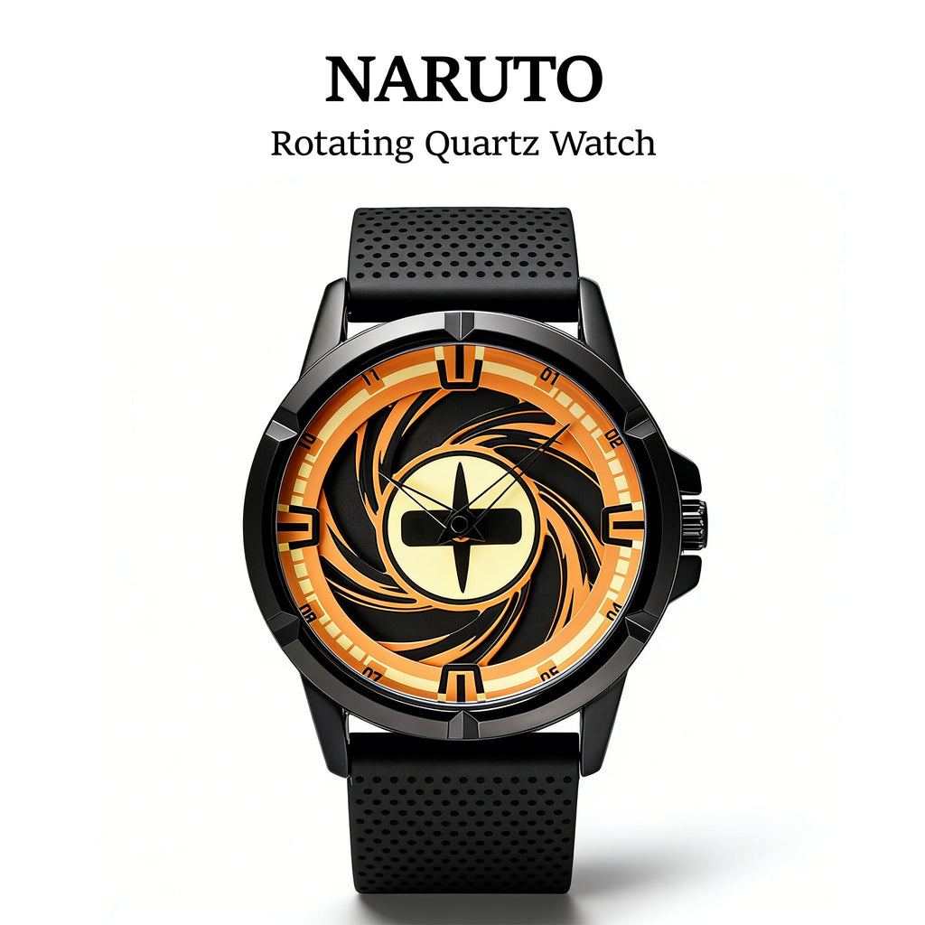 Naruto Itachi Montre à quartz rotative, Mode Ermite des Six Chemins Sharingan Montre-bracelet Anime
