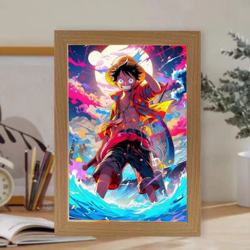 Luffy/Zoro/Sanji peuvent servir de miroirs, de peintures décoratives ou de tableaux lumineux.