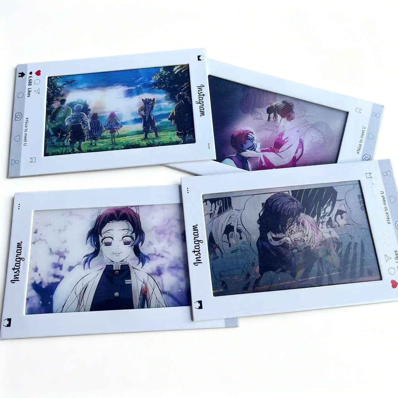 Demon Slayer 3D Lenticular Instagram Photo Card - Anime Motion Hanging Ornament