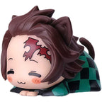 Figurines Chibi Oreilles de Chat Demon Slayer Nezuko Tanjiro, Ensemble de 6 Figurines d'Anime Endormies