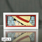 Décoration de cadre photo 3D des personnages Luffy/Ace/Zoro
