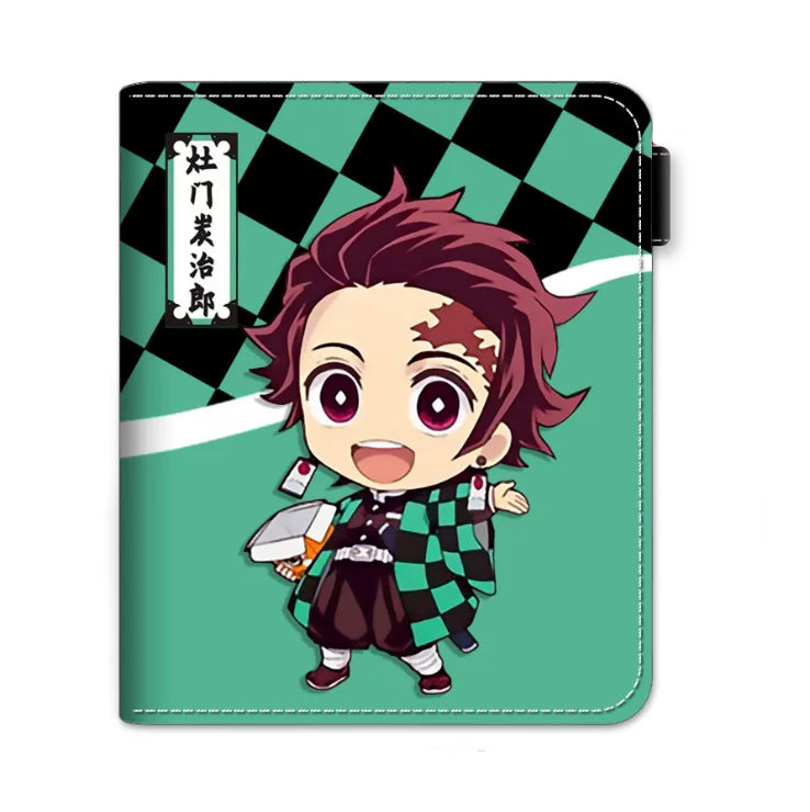 Demon Slayer Tanjiro Nezuko Anime Wallet, PU Leather Short Bifold Wallet for Fans
