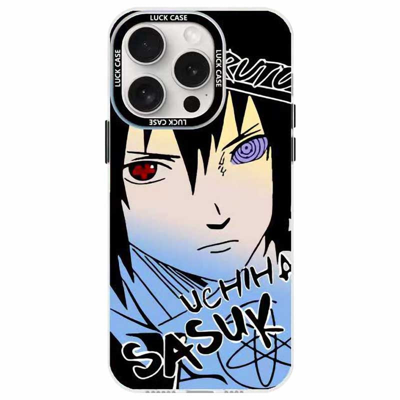 Naruto Sasuke Anime Phone Case, Graffiti Style Multi Character Shockproof Protective Case For iPhone All Models Anti-Scratch Soft TPU Cell Phone Cover
