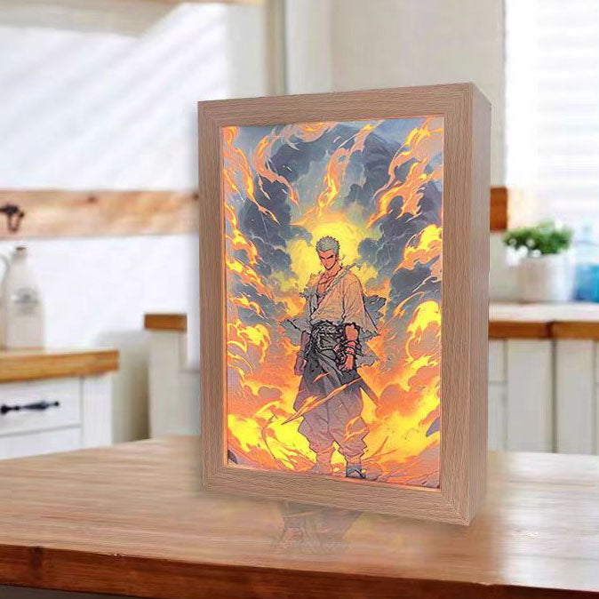 Luffy/Zoro/Sanji peuvent servir de miroirs, de peintures décoratives ou de tableaux lumineux.
