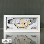 Décoration de cadre photo 3D des personnages Luffy/Ace/Zoro