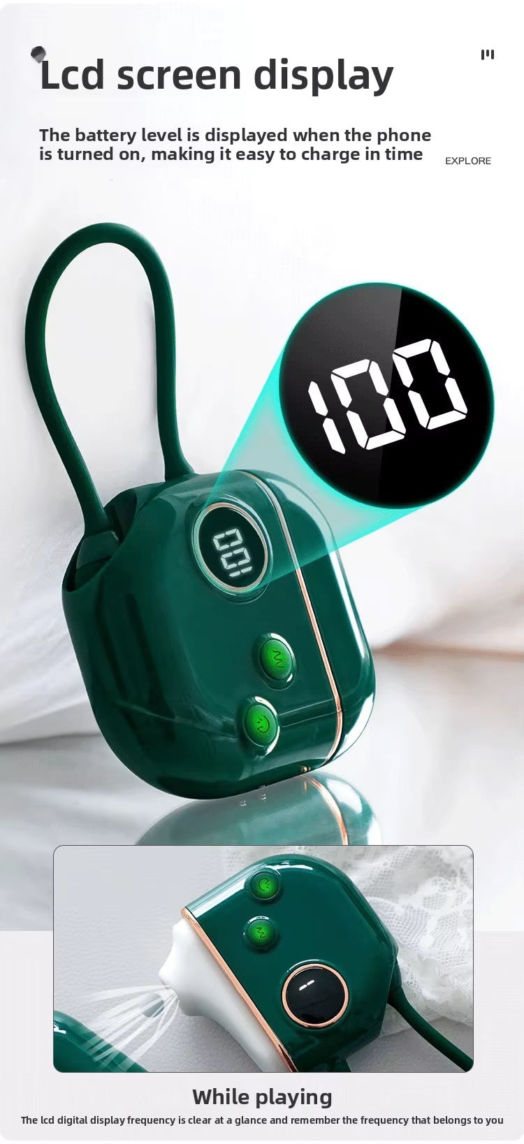 Trousse de relaxation personnelle portable double fonction, ensemble de massage en silicone souple à écran LCD avec étui de rangement à chargement magnétique, accessoire de soin quotidien silencieux et étanche