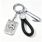 ONE PIECE Luffy Wanted Keychain with Mini Knife | Anime Bounty Tag Gift Set