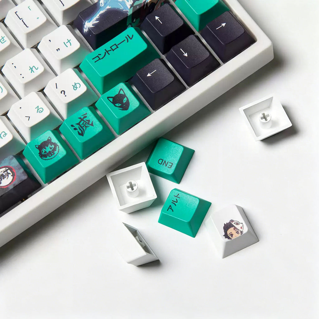 Nezuko/Tanjirou/Tokitou Muichirou Creative transparent cute mechanical keyboard cap