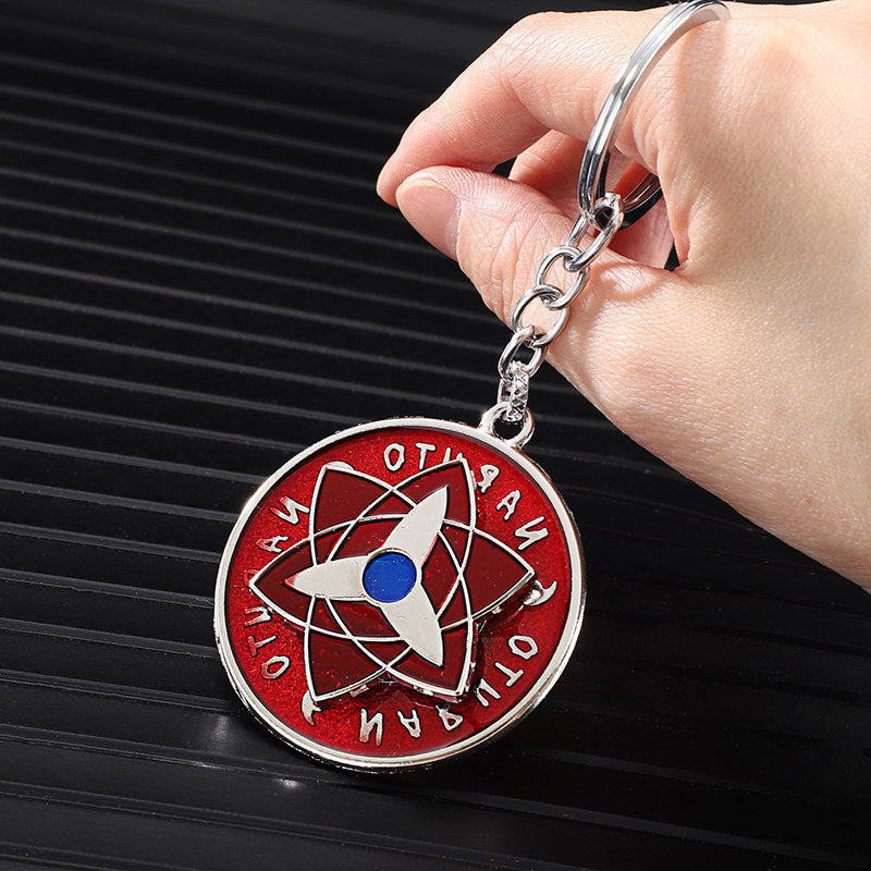 Porte-clés rotatif Sharingan Naruto - Jouet Fidget Spinner Uchiha Anime