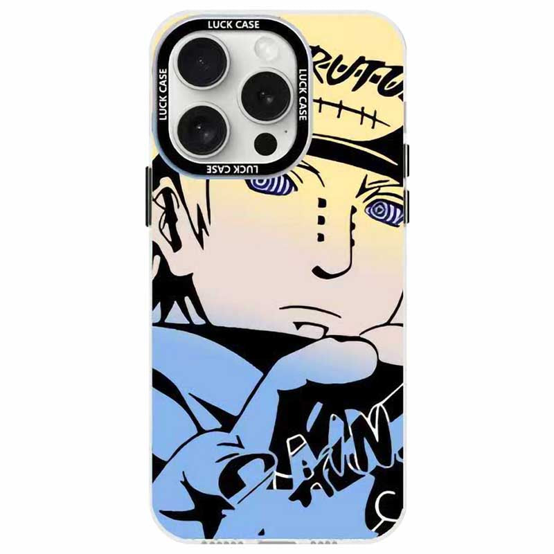 Naruto Sasuke Anime Phone Case, Graffiti Style Multi Character Shockproof Protective Case For iPhone All Models Anti-Scratch Soft TPU Cell Phone Cover