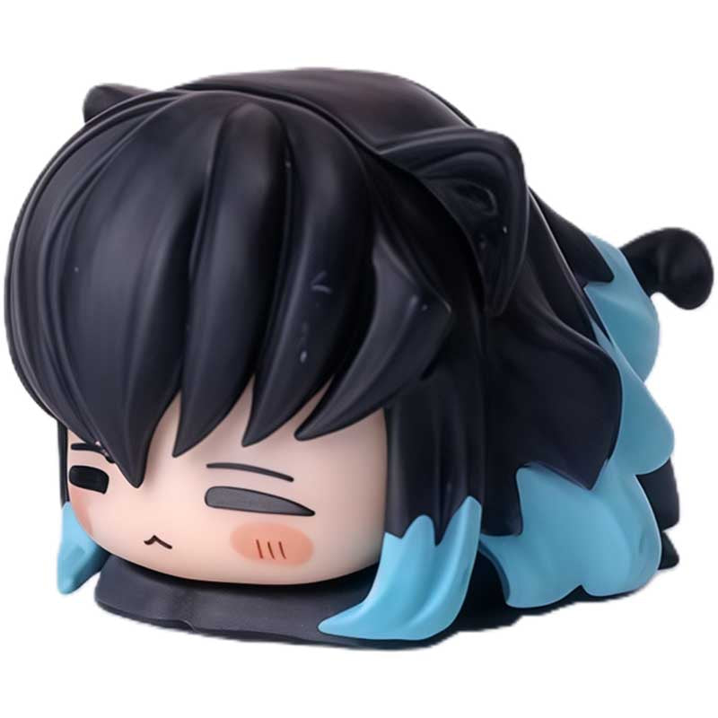 Figurines Chibi Oreilles de Chat Demon Slayer Nezuko Tanjiro, Ensemble de 6 Figurines d'Anime Endormies