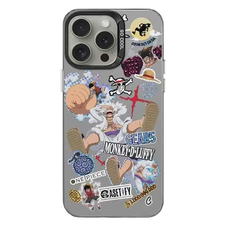 One Piece Monkey D Luffy Gear 5 Wanted Poster Phone Case, Laser Gradient Shockproof iPhone Case
