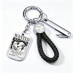 ONE PIECE Luffy Wanted Keychain with Mini Knife | Anime Bounty Tag Gift Set