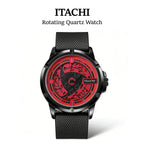 Naruto Itachi Montre à quartz rotative, Mode Ermite des Six Chemins Sharingan Montre-bracelet Anime