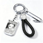 ONE PIECE Luffy Wanted Keychain with Mini Knife | Anime Bounty Tag Gift Set