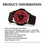 Naruto Itachi Montre à quartz rotative, Mode Ermite des Six Chemins Sharingan Montre-bracelet Anime