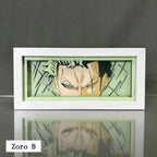 Décoration de cadre photo 3D des personnages Luffy/Ace/Zoro