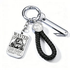 ONE PIECE Luffy Wanted Keychain with Mini Knife | Anime Bounty Tag Gift Set