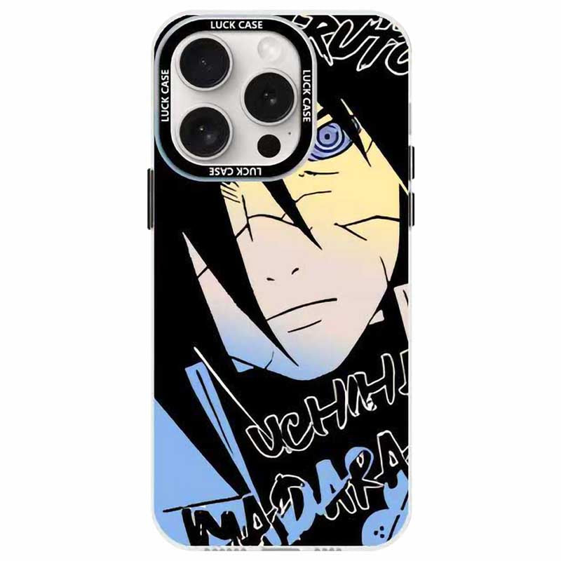 Naruto Sasuke Anime Phone Case, Graffiti Style Multi Character Shockproof Protective Case For iPhone All Models Anti-Scratch Soft TPU Cell Phone Cover
