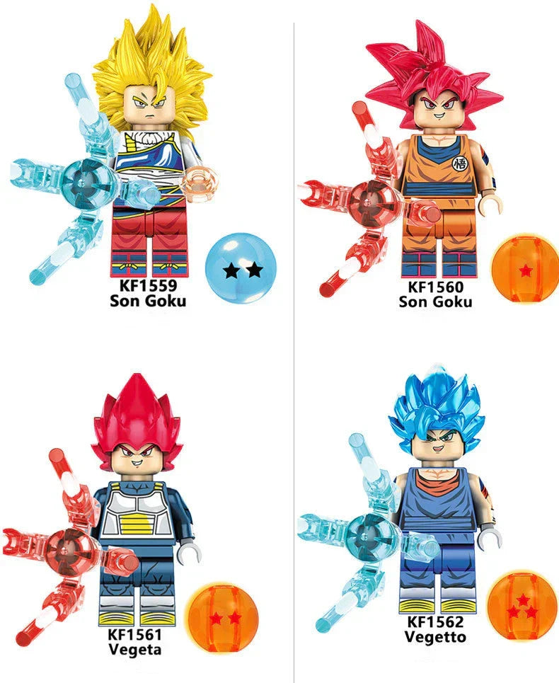 Jouet de construction en blocs à assembler Son Goku/Vegeta Super Saiyan 4