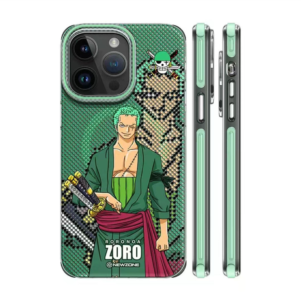 Coque Luffy/Zoro en silicone antichoc pour iPhone