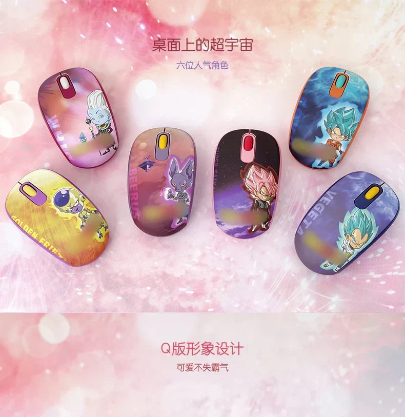 Souris sans fil 2,4 G Son Goku/Frieza/Whis/Beerus pour jeux de bureau