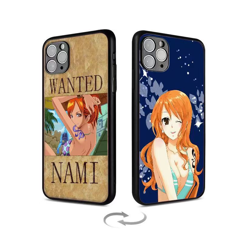 Coque de téléphone Luffy/Zoro/Ace 3D antichoc en silicone pour iPhone
