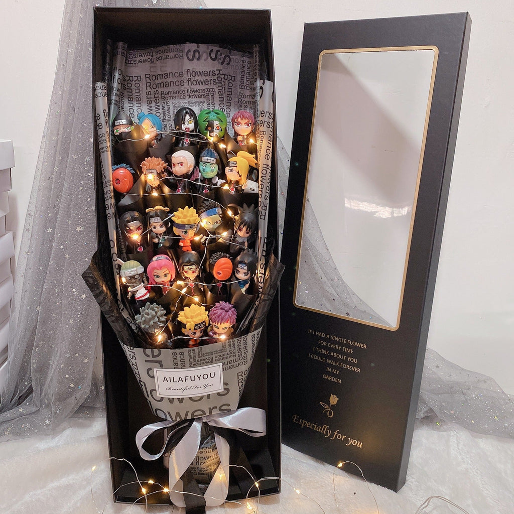 Bouquet de savon artisanal LED Rose Uzumaki/Sasuke pour romantique