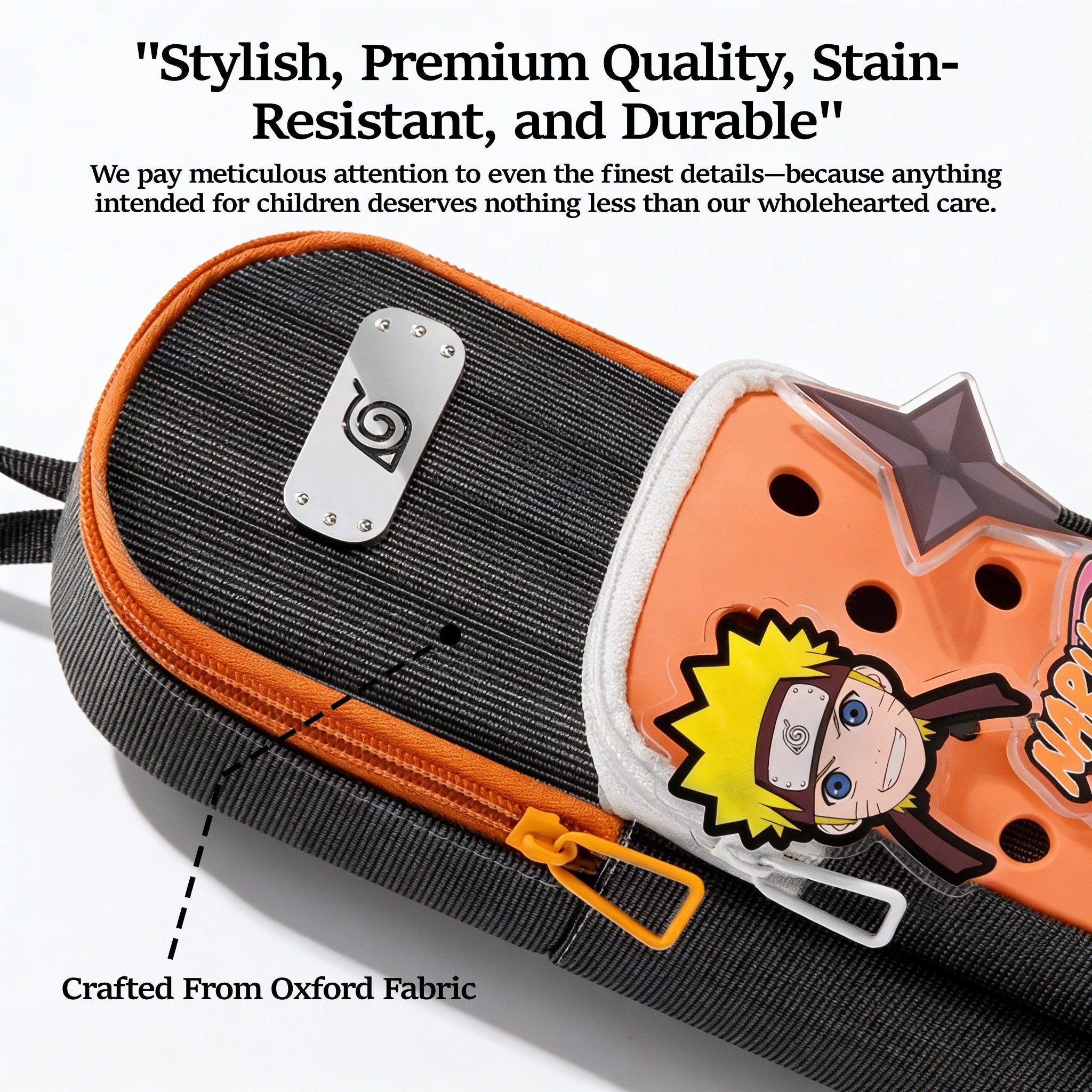 Trousse Naruto Anime avec breloques Crocs DIY - Grande capacité