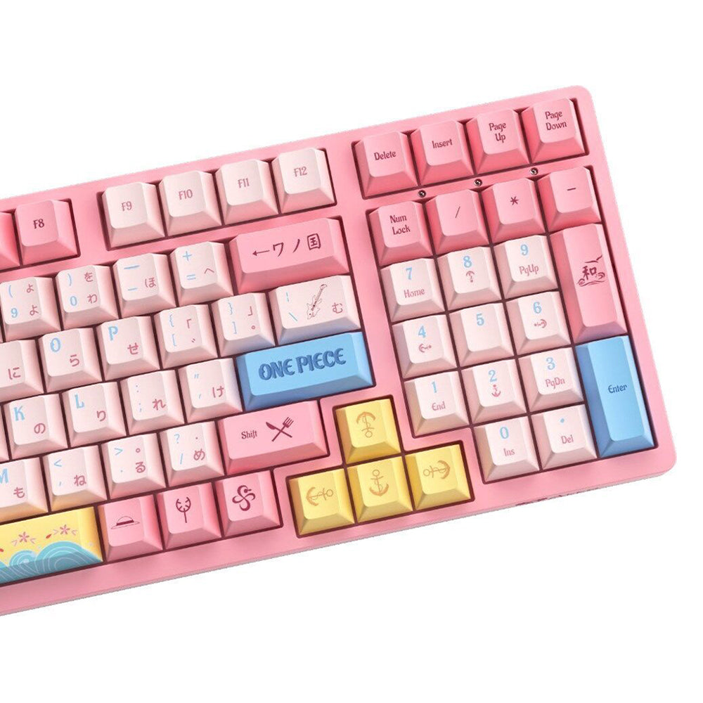 Clavier mécanique rose One Piece Chopper, clavier de jeu rétroéclairé RVB 108 touches