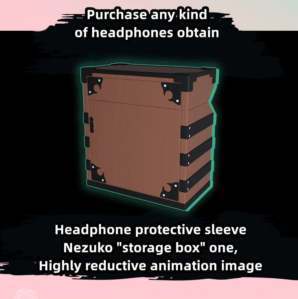 Demon Slayer Tanjiro Nezuko Bluetooth Earbuds, Anime Wireless Headphones with Charging Case