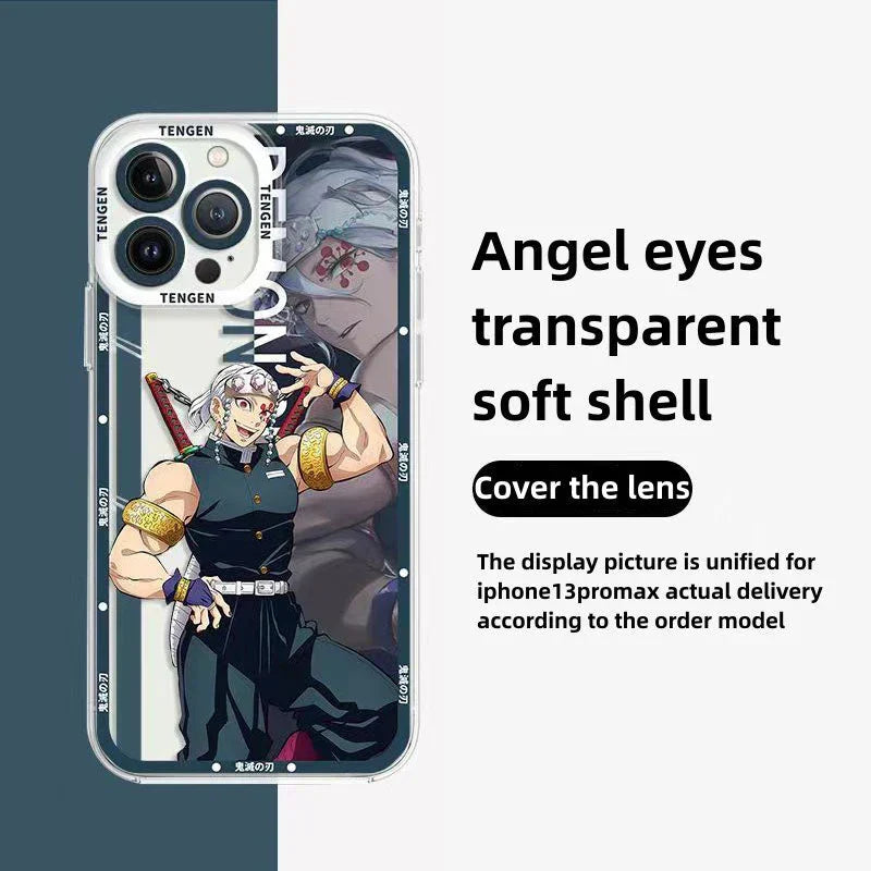 Coque de téléphone antichoc en silicone raffinée tendance Apple pour iPhone, Android Tanjirou/Nezuko