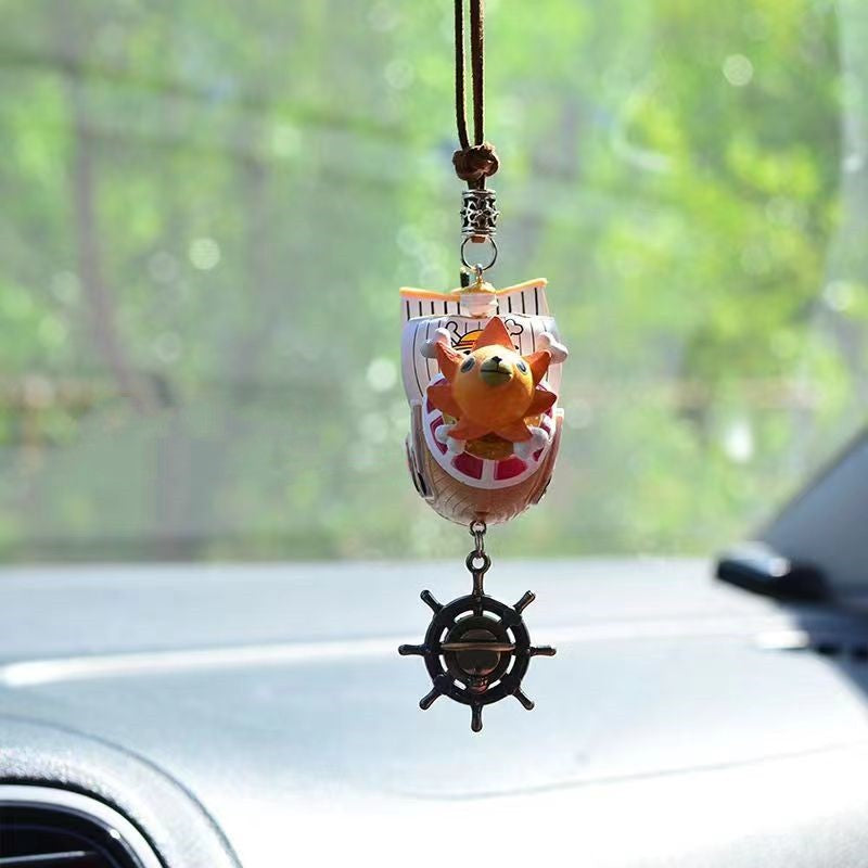 Mille Sunny/Going Merry Porte-clés exquis en forme de bateau pirate, suspensions pour voiture